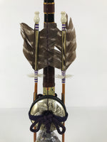 Japanese Bow Arrow Hamayumi Display Stand Vtg Boys Day New Year Wood ID654