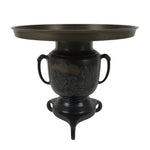 Japanese Bronze Usubata Flower Vase Vtg Ikebana Arrangement 2pc Kabin UB61