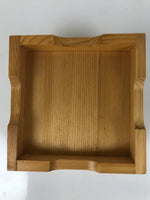 Japanese Brushed Lacquer Lidded Wooden Box Dish Vtg Kaiseki Meal Brown L412