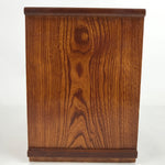 Japanese Brushed Lacquer Wood Tansu Storage Chest Vtg Haribako 3 Drawers T389