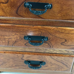 Japanese Brushed Lacquer Wood Tansu Storage Chest Vtg Haribako 3 Drawers T389