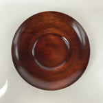 Japanese Brushed Lacquer Wooden Drink Saucer Vtg Chataku Coaster 5pc Brown L237