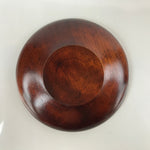 Japanese Brushed Lacquer Wooden Drink Saucer Vtg Chataku Coaster 5pc Brown L237