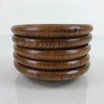 Japanese Brushed Lacquer Wooden Drink Saucer Vtg Chataku Coaster 5pc Set LWB95
