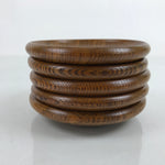 Japanese Brushed Lacquer Wooden Drink Saucer Vtg Chataku Coaster 5pc Set LWB95