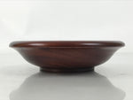 Japanese Brushed Lacquer Wooden Drink Saucer Zelkova Chataku Coaster Brown L463
