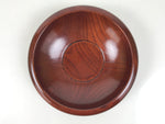 Japanese Brushed Lacquer Wooden Drink Saucer Zelkova Chataku Coaster Brown L464