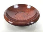 Japanese Brushed Lacquer Wooden Drink Saucer Zelkova Chataku Coaster Brown L464