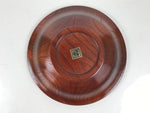 Japanese Brushed Lacquer Wooden Drink Saucer Zelkova Chataku Coaster Brown L464