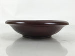 Japanese Brushed Lacquer Wooden Drink Saucer Zelkova Chataku Coaster Brown L464