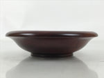 Japanese Brushed Lacquer Wooden Drink Saucer Zelkova Chataku Coaster Brown L464