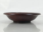 Japanese Brushed Lacquer Wooden Drink Saucer Zelkova Chataku Coaster Brown L465