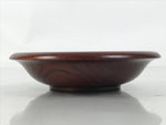 Japanese Brushed Lacquer Wooden Drink Saucer Zelkova Chataku Coaster Brown L465