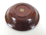 Japanese Brushed Lacquer Wooden Drink Saucer Zelkova Chataku Coaster Brown L466