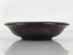 Japanese Brushed Lacquer Wooden Drink Saucer Zelkova Chataku Coaster Brown L466