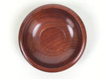 Japanese Brushed Lacquer Wooden Drink Saucer Zelkova Chataku Coaster Brown L467