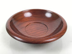 Japanese Brushed Lacquer Wooden Drink Saucer Zelkova Chataku Coaster Brown L467