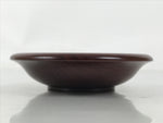 Japanese Brushed Lacquer Wooden Drink Saucer Zelkova Chataku Coaster Brown L467