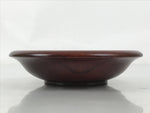 Japanese Brushed Lacquer Wooden Drink Saucer Zelkova Chataku Coaster Brown L467