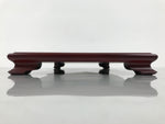 Japanese Brushed Lacquer Wooden Flower Vase Stand Kadai Ikebana Bonsai Red WT597