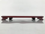 Japanese Brushed Lacquer Wooden Flower Vase Stand Kadai Ikebana Bonsai Red WT597