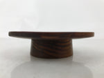 Japanese Brushed Lacquered Wooden Bowl Stand Vtg Tenmokudai Tea Ceremony L520