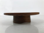 Japanese Brushed Lacquered Wooden Bowl Stand Vtg Tenmokudai Tea Ceremony L520