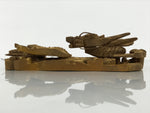 Japanese Buddhist Altar Carved Wooden Dragon Vtg Butsudan Spare Part Gold BP3