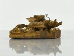 Japanese Buddhist Altar Carved Wooden Dragon Vtg Butsudan Spare Part Gold BP3