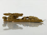 Japanese Buddhist Altar Carved Wooden Dragon Vtg Butsudan Spare Part Gold BP3