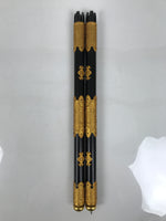 Japanese Buddhist Altar Decorative Lacquer Pillars 2pc Butsudan Parts Gold BP18