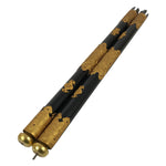 Japanese Buddhist Altar Decorative Lacquer Pillars 2pc Butsudan Parts Gold BP18