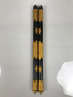 Japanese Buddhist Altar Decorative Lacquer Pillars 2pc Butsudan Parts Gold BP19