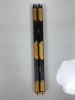 Japanese Buddhist Altar Decorative Lacquer Pillars 2pc Butsudan Parts Gold BP19