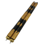 Japanese Buddhist Altar Decorative Lacquer Pillars 2pc Butsudan Parts Gold BP19