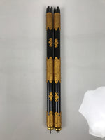 Japanese Buddhist Altar Decorative Lacquer Pillars 2pc Butsudan Parts Gold BP20