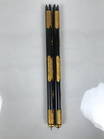 Japanese Buddhist Altar Decorative Lacquer Pillars 2pc Butsudan Parts Gold BP20