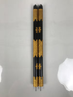 Japanese Buddhist Altar Decorative Lacquer Pillars 2pc Butsudan Parts Gold BP21