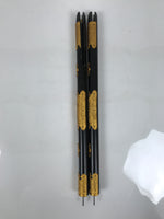 Japanese Buddhist Altar Decorative Lacquer Pillars 2pc Butsudan Parts Gold BP21