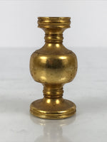 Japanese Buddhist Altar Fitting Brass Flower Vase Hanatate Butsugu Gold BA871