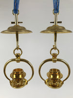 Japanese Buddhist Altar Fitting Brass Hanging Lantern Vtg Rinto Butsudan BA839