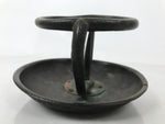Japanese Buddhist Altar Fitting Bronze Candle Stand Part Metal Shokudai BA595