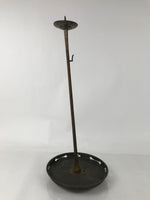 Japanese Buddhist Altar Fitting Bronze Large Candle Stand Metal Shokudai BA597