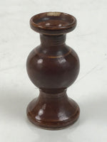 Japanese Buddhist Altar Fitting Porcelain Flower Vase Vtg Hanatate Brown BA649