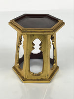 Japanese Buddhist Altar Fitting Resin Offering Cup Stand Butsugu Gold Red BA870