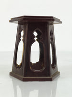 Japanese Buddhist Altar Fitting Resin Offering Cup Stand Butsugu Gold Red BA870