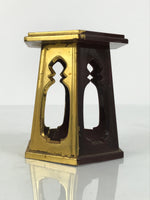 Japanese Buddhist Altar Fitting Resin Offering Cup Stand Butsugu Gold Red BA870