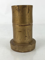 Japanese Buddhist Altar Fitting Wood Bamboo Flower Vase Vtg Hanatate Gold BA569
