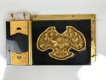 Japanese Buddhist Altar Lacquer Wood Floral Panel Butsudan Spare Part Gold BP12