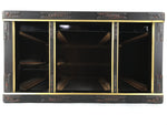 Japanese Buddhist Altar Lacquered Wood Base Piece Black Gold Makie Drawers BA585